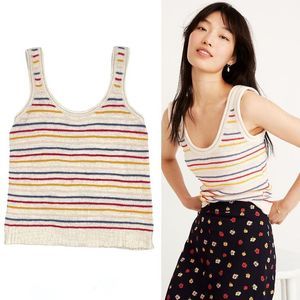 Madewell Scoop Sweater Tank in Allgood Stripe